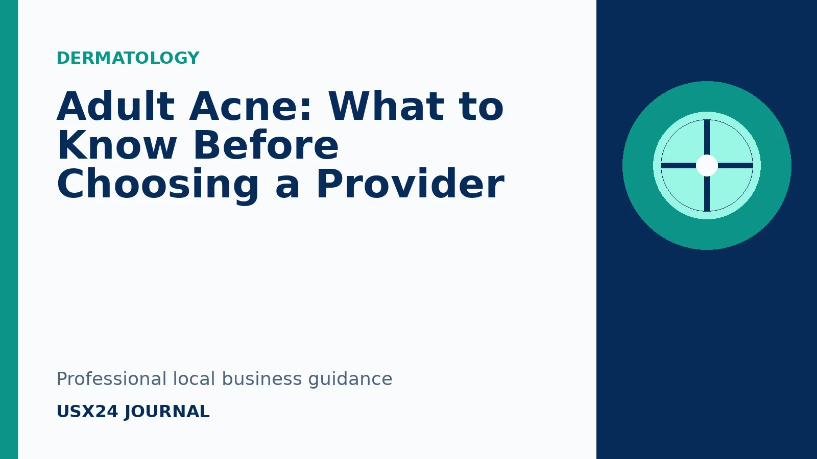 Adult Acne professional guide from USX24